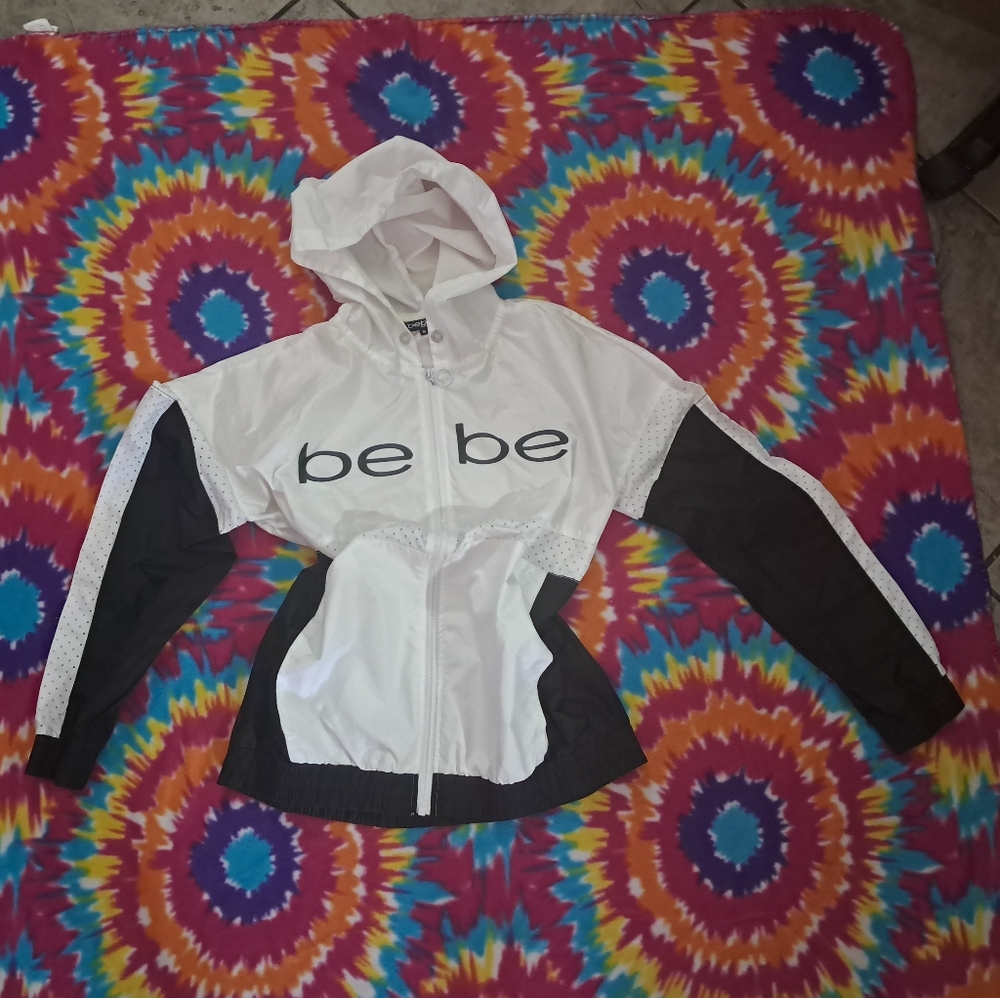 Bebe Monochrome Hooded Raincoat